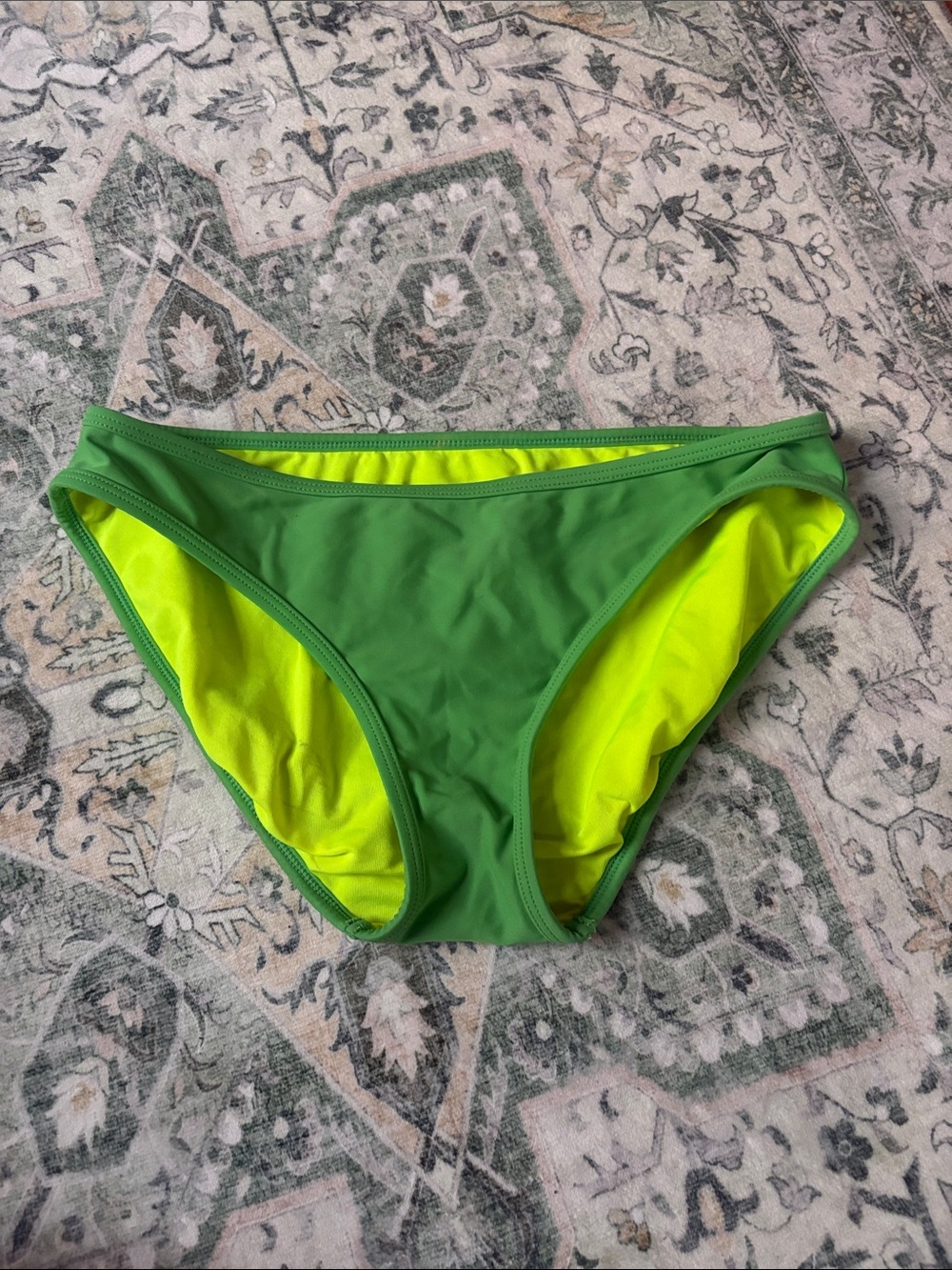 Reebok Women’s Green Two-Tone Bikini Bottom